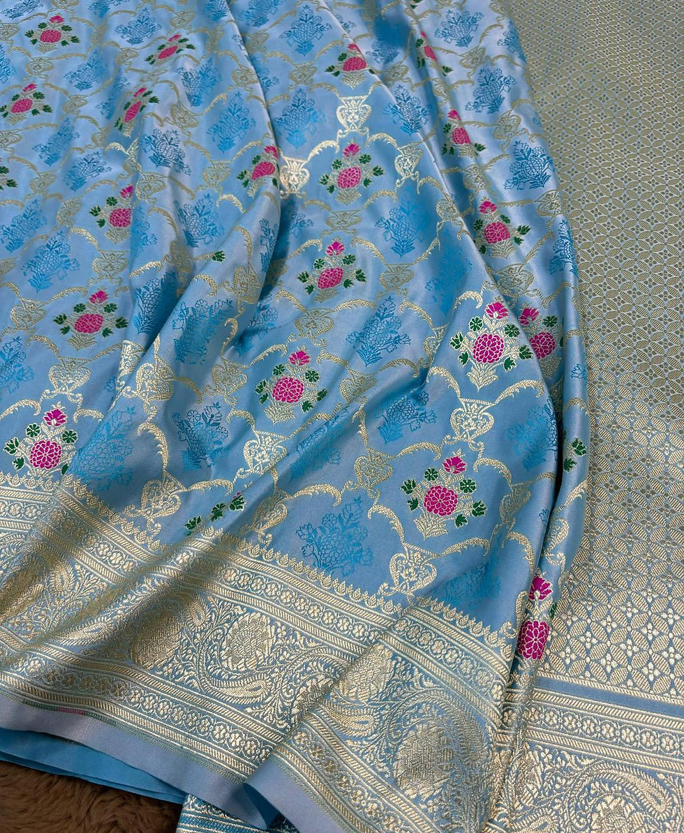 Thumbnail: Banarasi Mashru Katan Silk Code-BMSAPMO102129