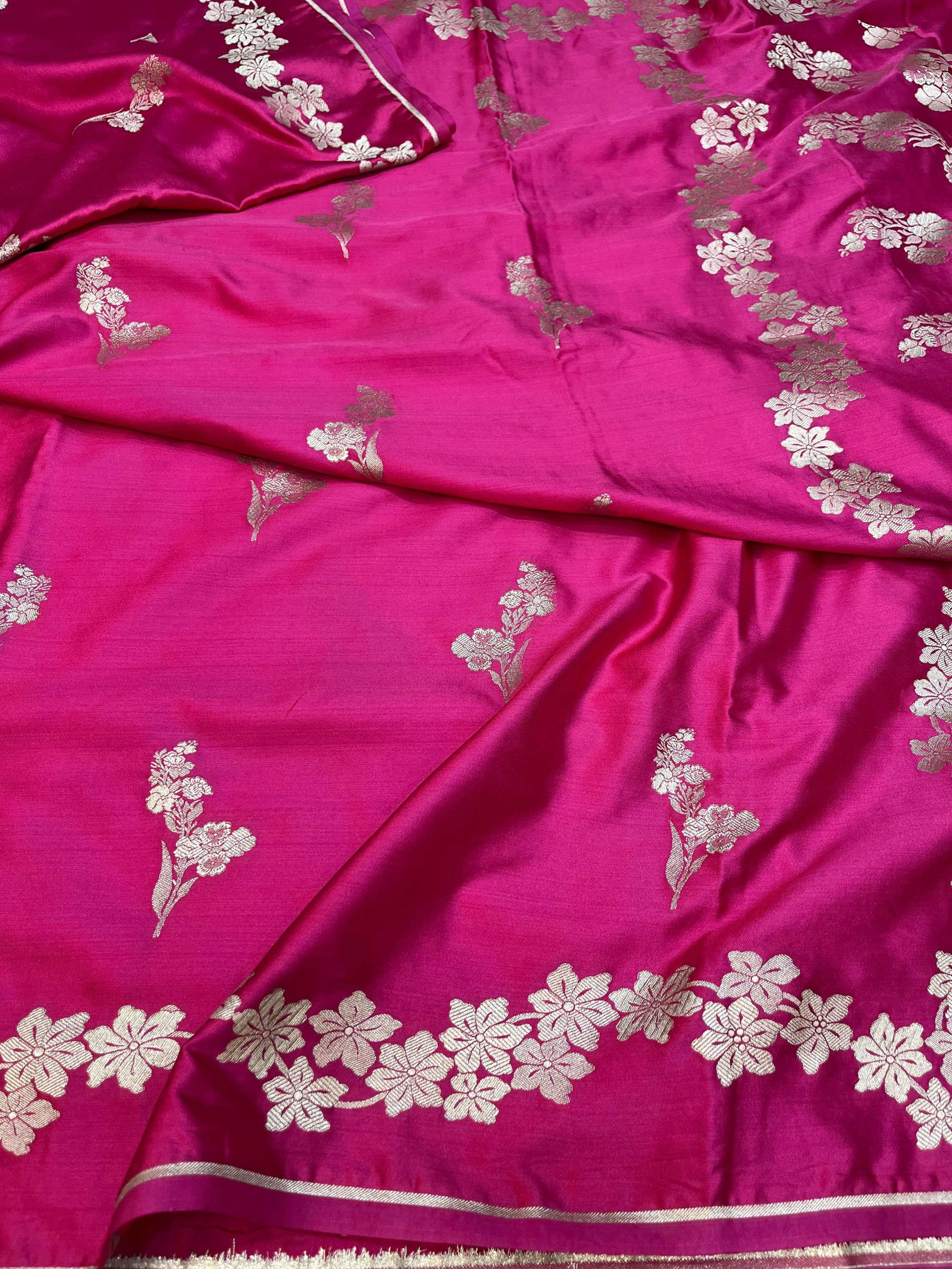 Banarasi mashru leaf motif handloom Silk code-BMSAPTH110707