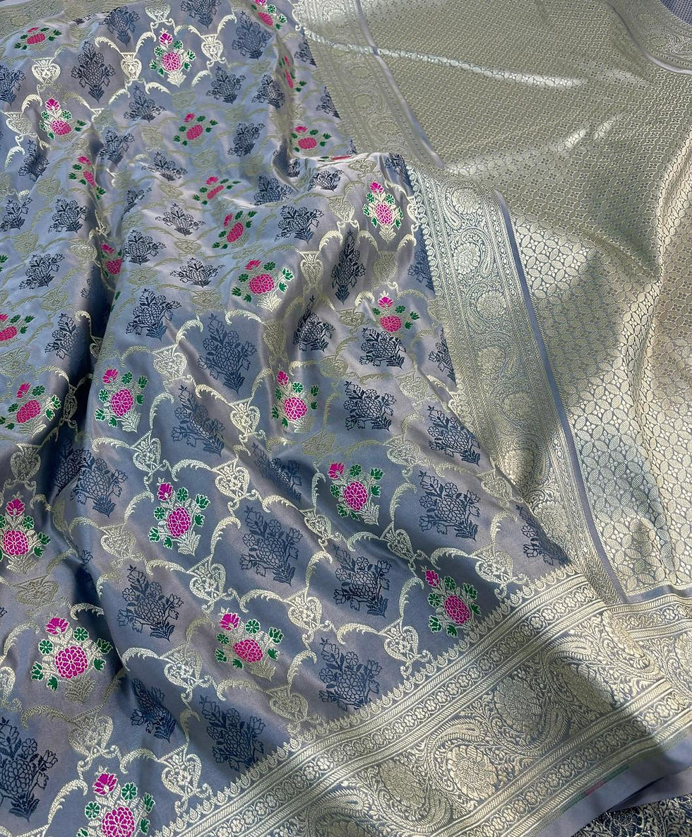 Thumbnail: Banarasi Mashru Katan Silk Code-BMSAPMO102133