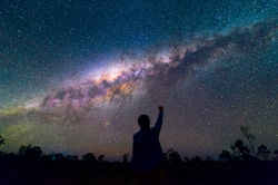 オーストラリア　南天の天の川　自撮り（Selfy Shot)