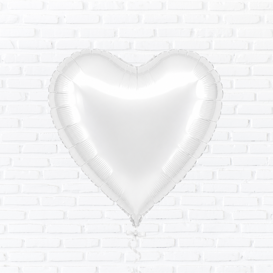 White Heart Balloon