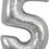 Thumbnail: 34-inch Silver Number Balloon
