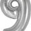 Thumbnail: 34-inch Silver Number Balloon