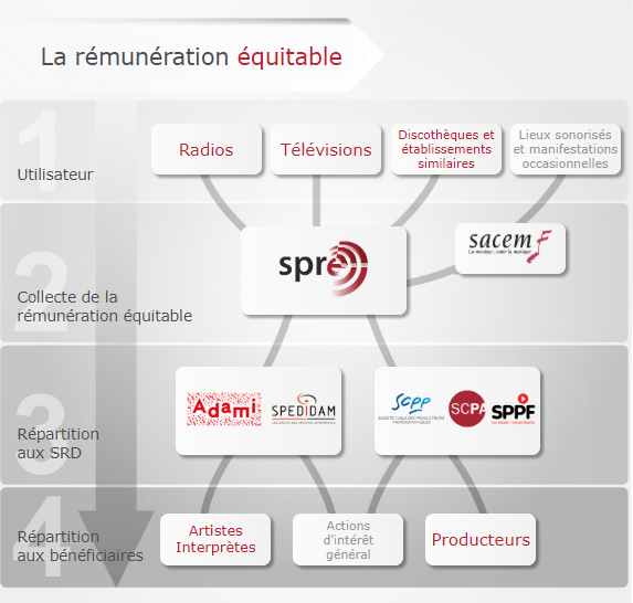 rémunération équitable spe sacem asami spedidam