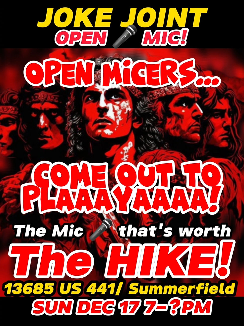 JOKE JOINT OPEN MIC 🎤 MIC!