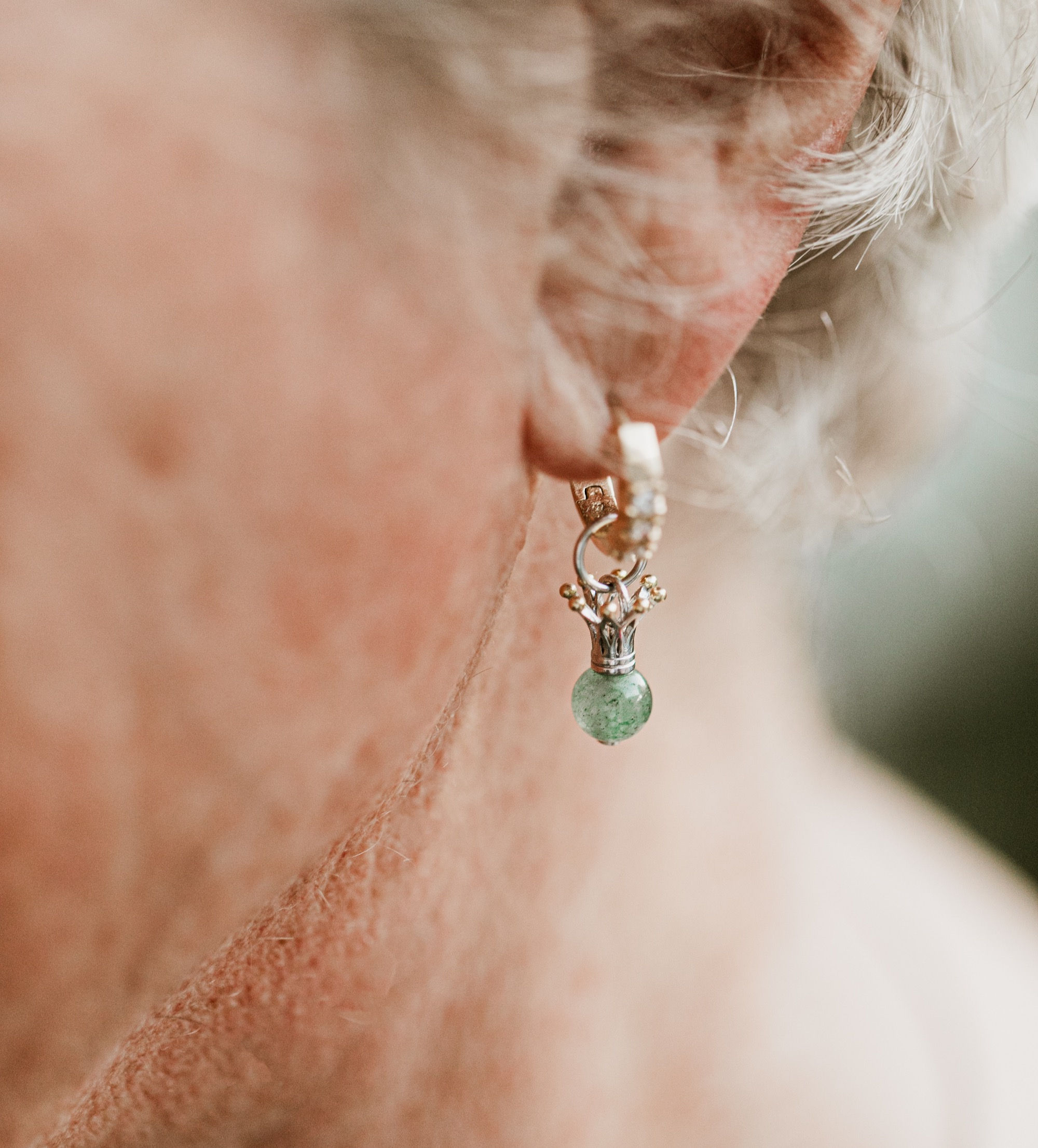 Liten prinsesse 925s/18K gull Aventurin