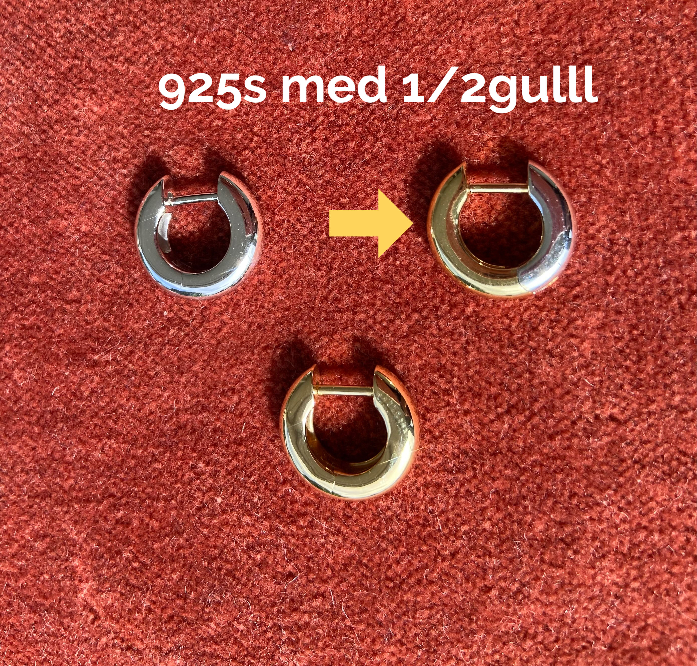 Creol 925 sølv m 1/2 gull