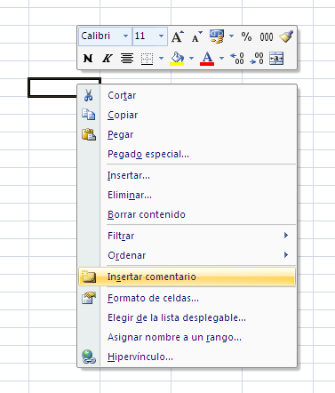 "Insertar Comentario"