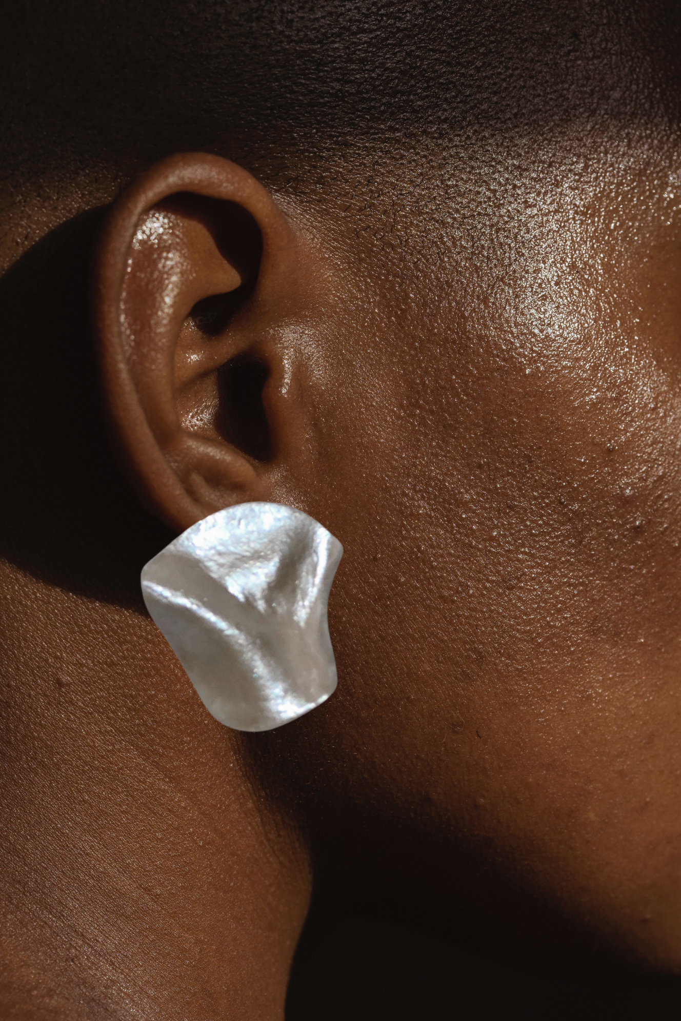 pearly wave earrings