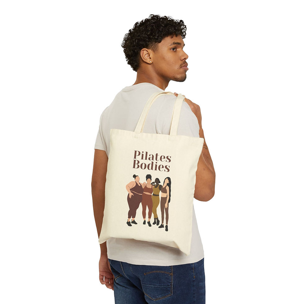 Thumbnail: Pilates Bodies Canvas Tote Bag — Body Positive Fitness Beach & Gym Bag