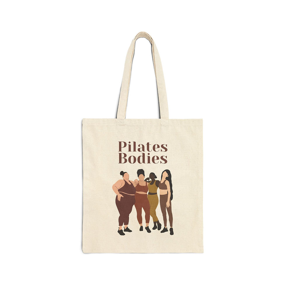 Thumbnail: Pilates Bodies Canvas Tote Bag — Body Positive Fitness Beach & Gym Bag