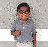 boy with new glasses