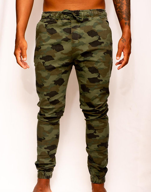 Calça Jogger Verde Camuflada