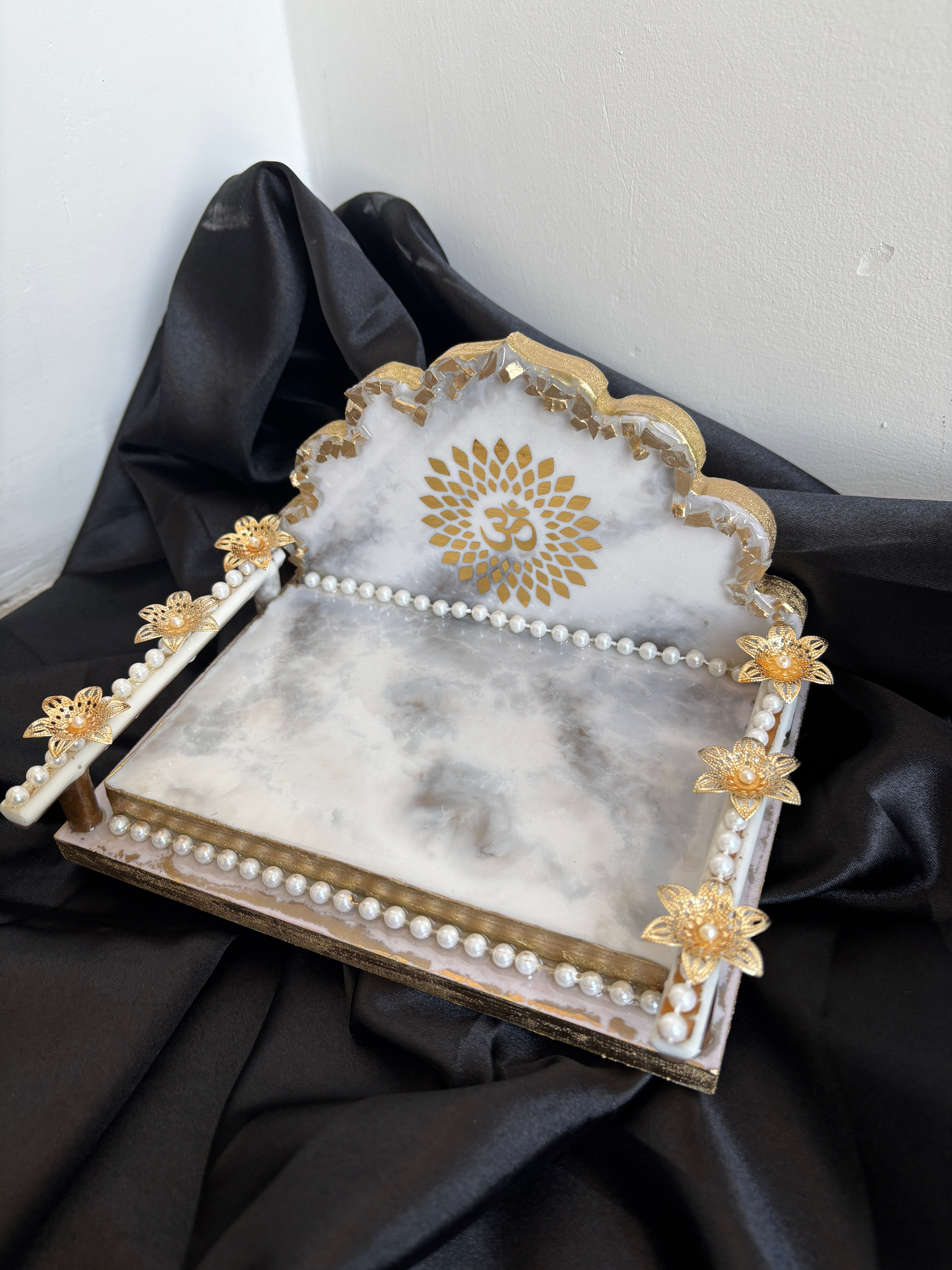 Small Elegant Resin Singhasan for Hindu Mandirs