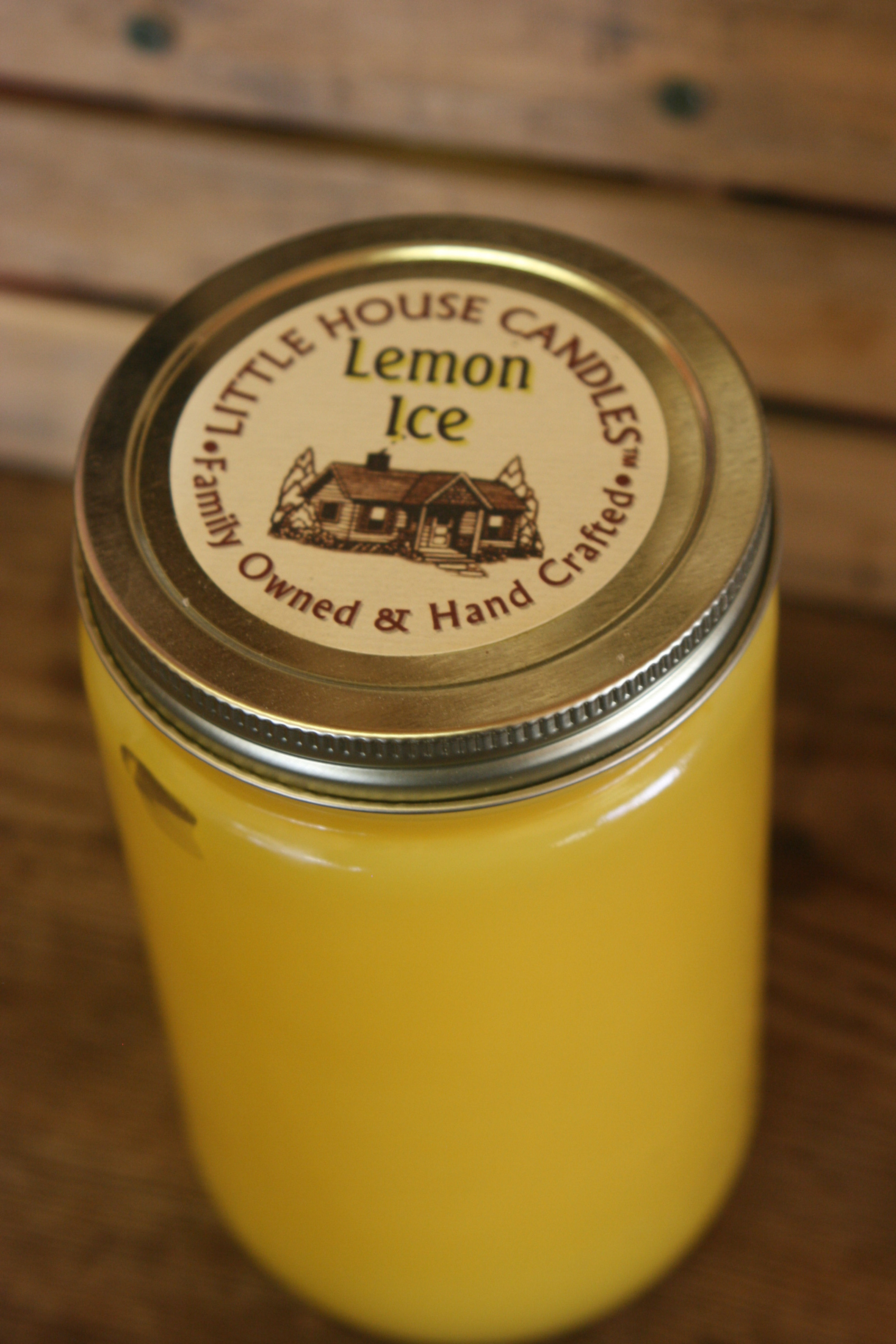 Lemon Ice - Large 28 Oz. Little House Quart Mason Jar Candle