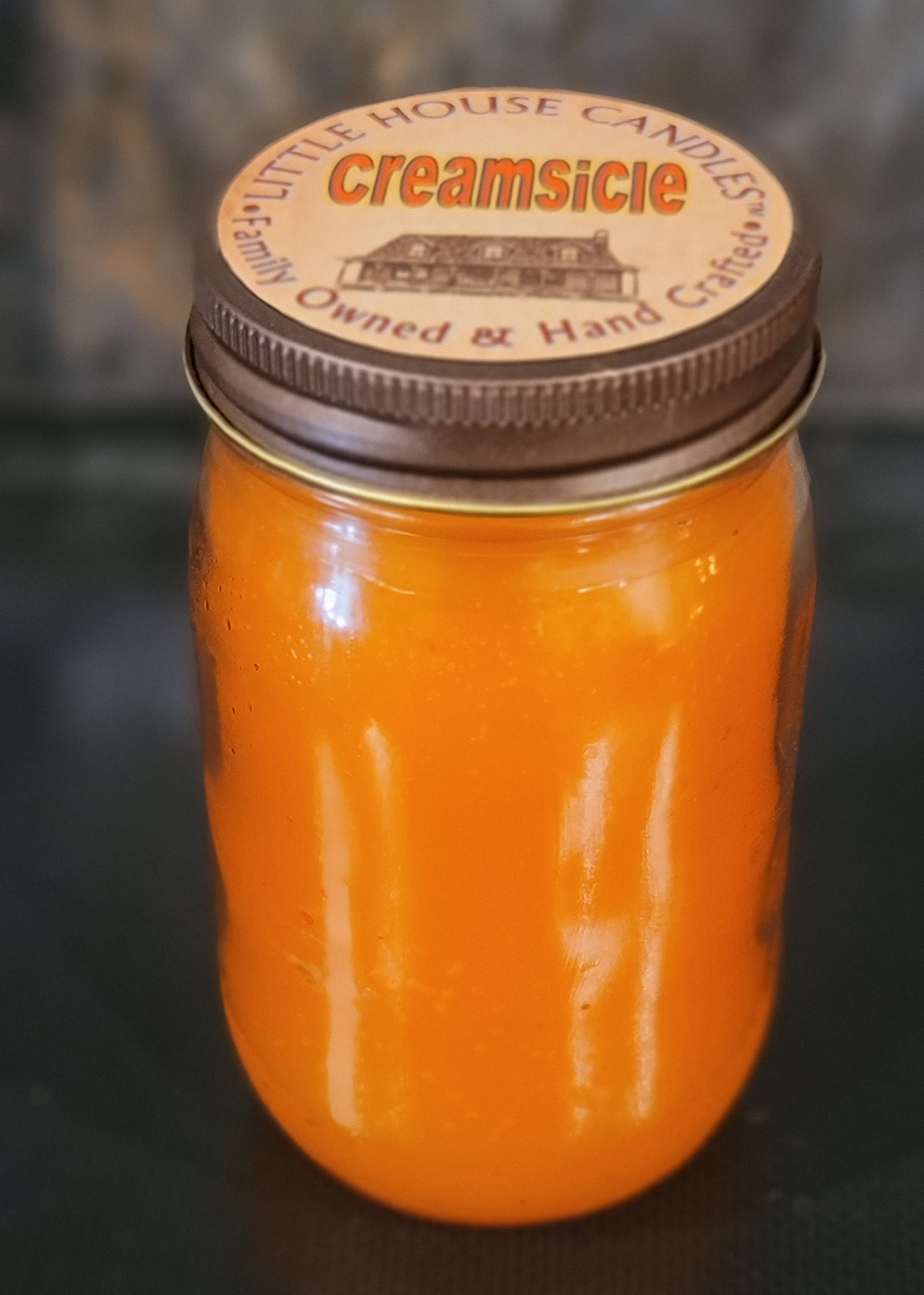 Creamsicle - Medium 14 Oz. Little House Pint Mason Jar Candle