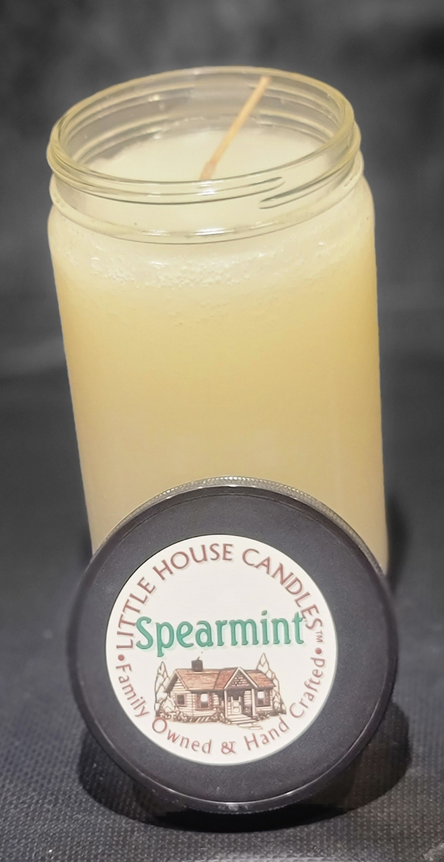 Spearmint - Large 28 Oz. Little House Quart Mason Jar Candle