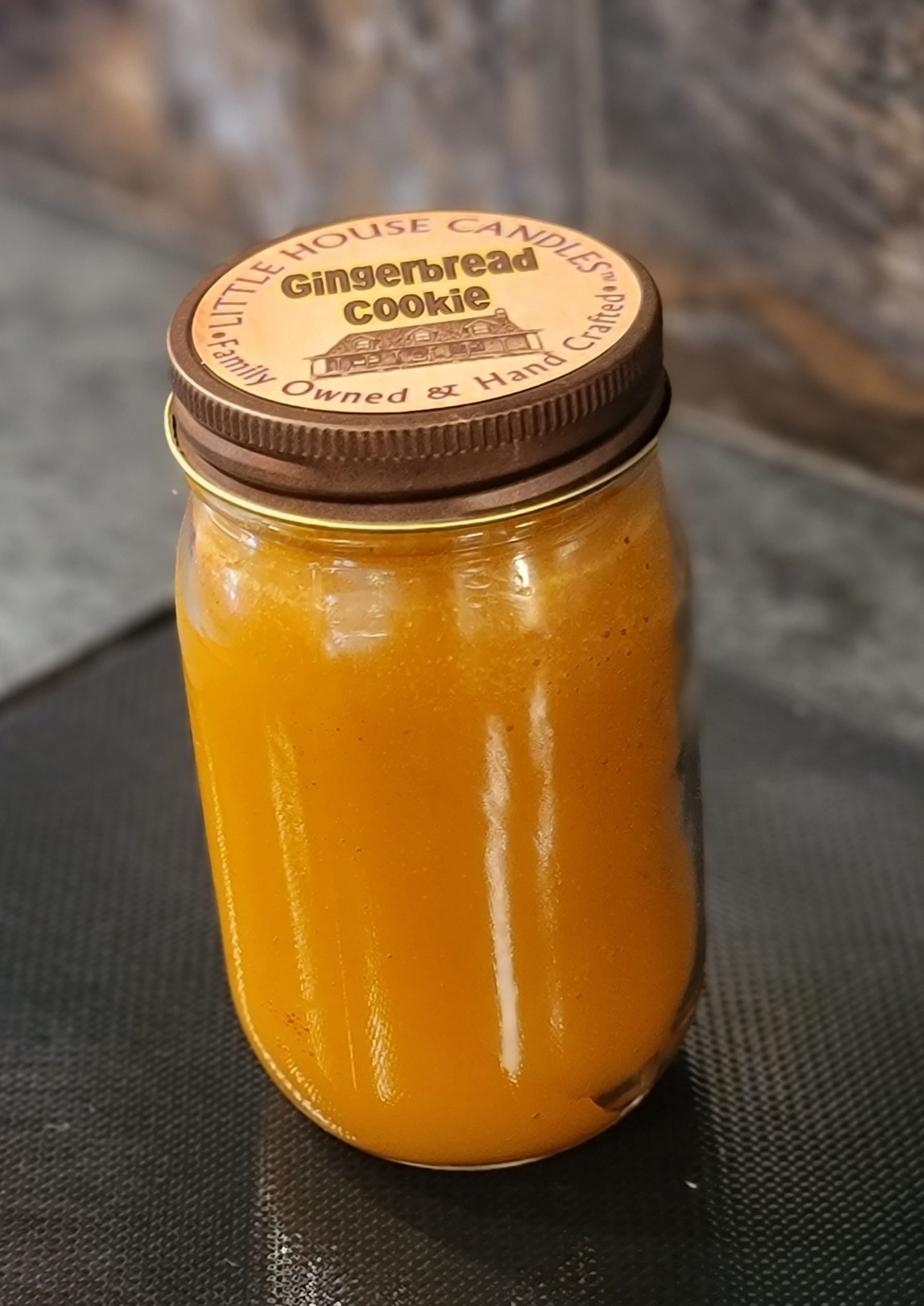 Gingerbread Cookie -14 Oz. Medium Pint Mason Jar Little House Candle