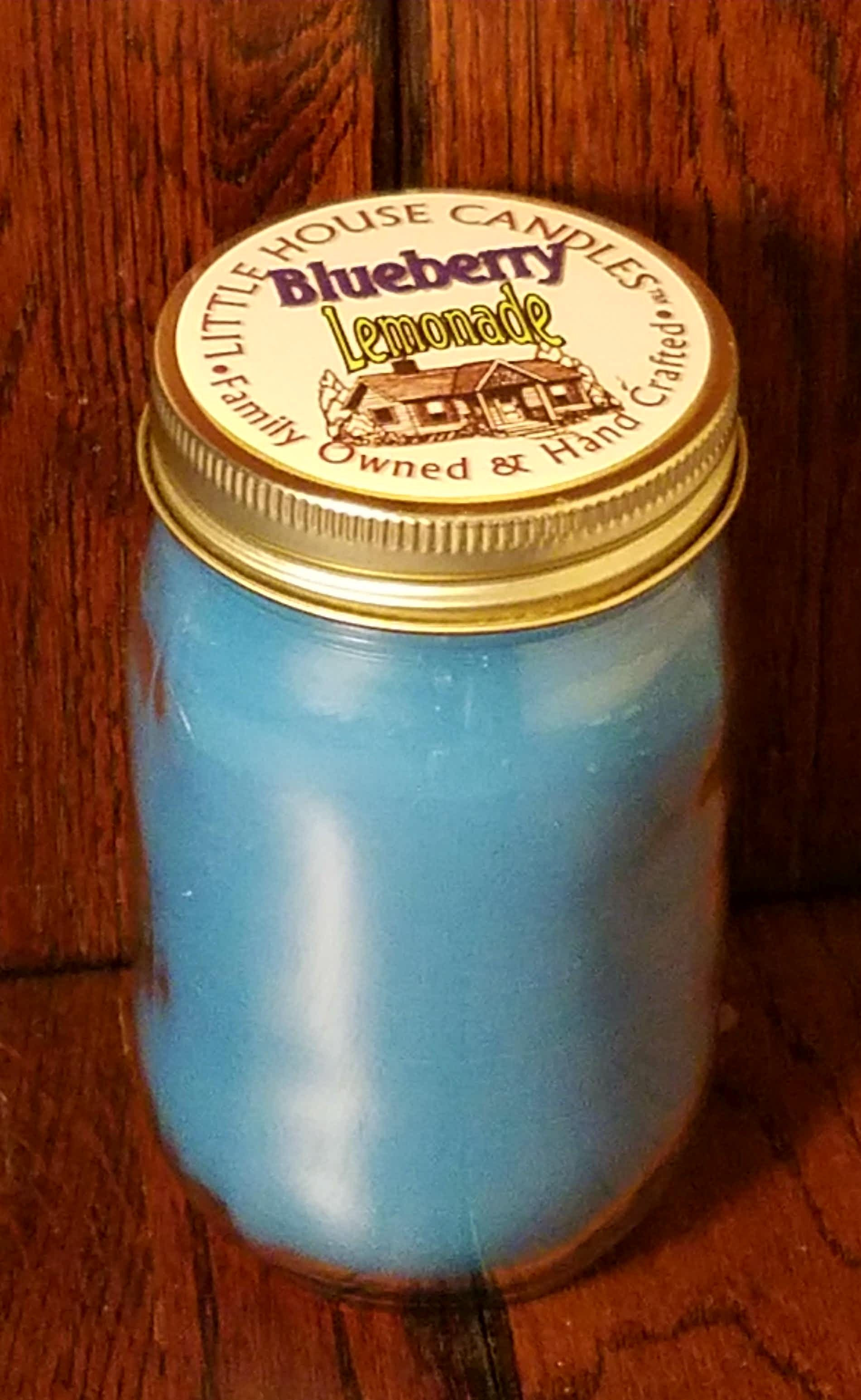 Blueberry Lemonade - Medium 14 Oz. Little House Pint Mason Jar Candle