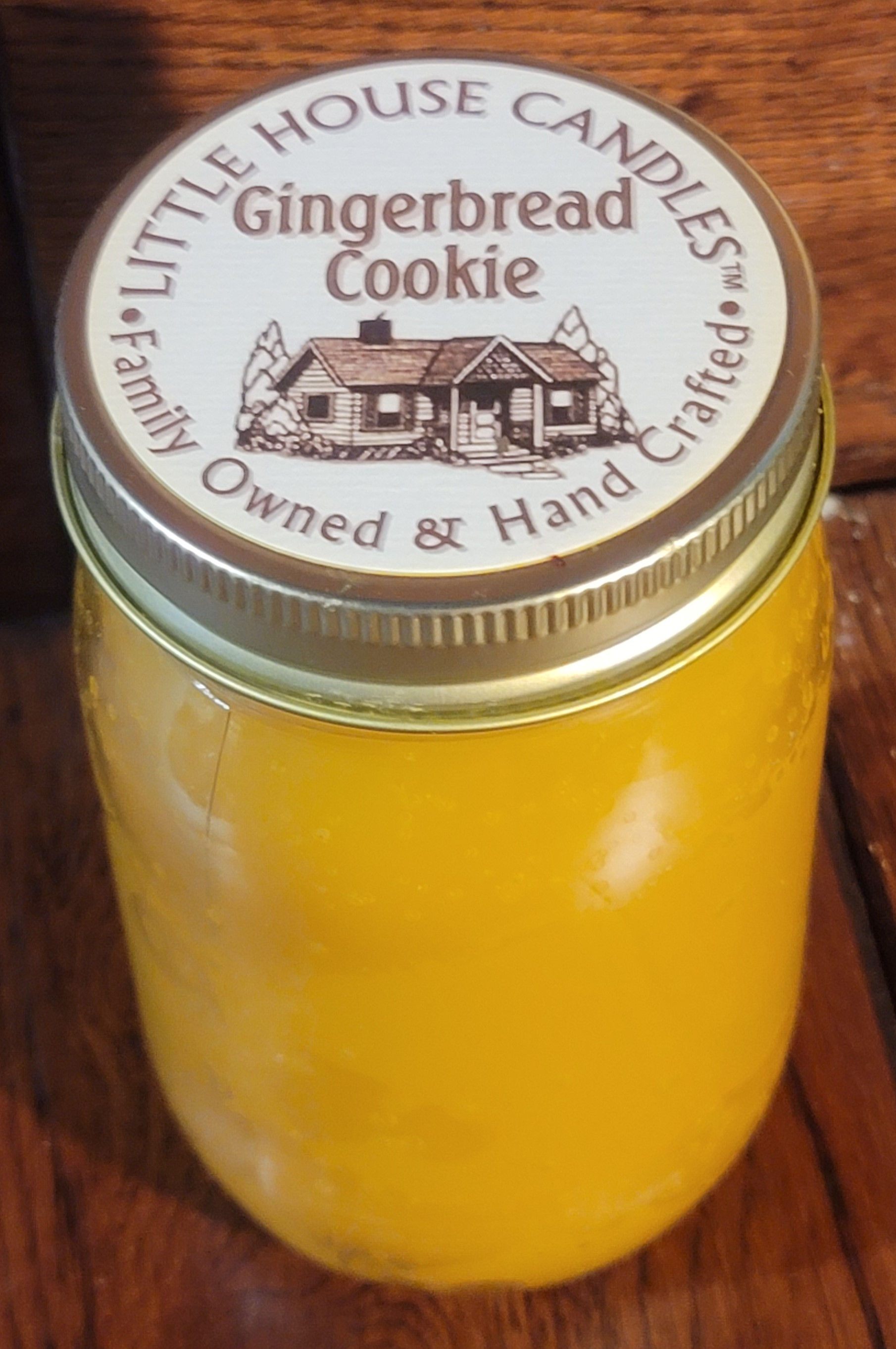 Gingerbread Cookie -Medium 14 Oz. Little House Pint Mason Jar Candle