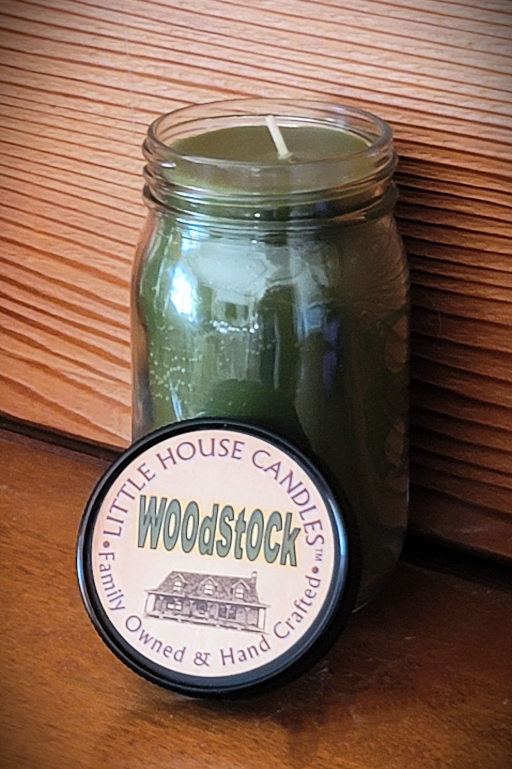 Woodstock - Medium 14 Oz. Little House Pint Mason Jar Candle