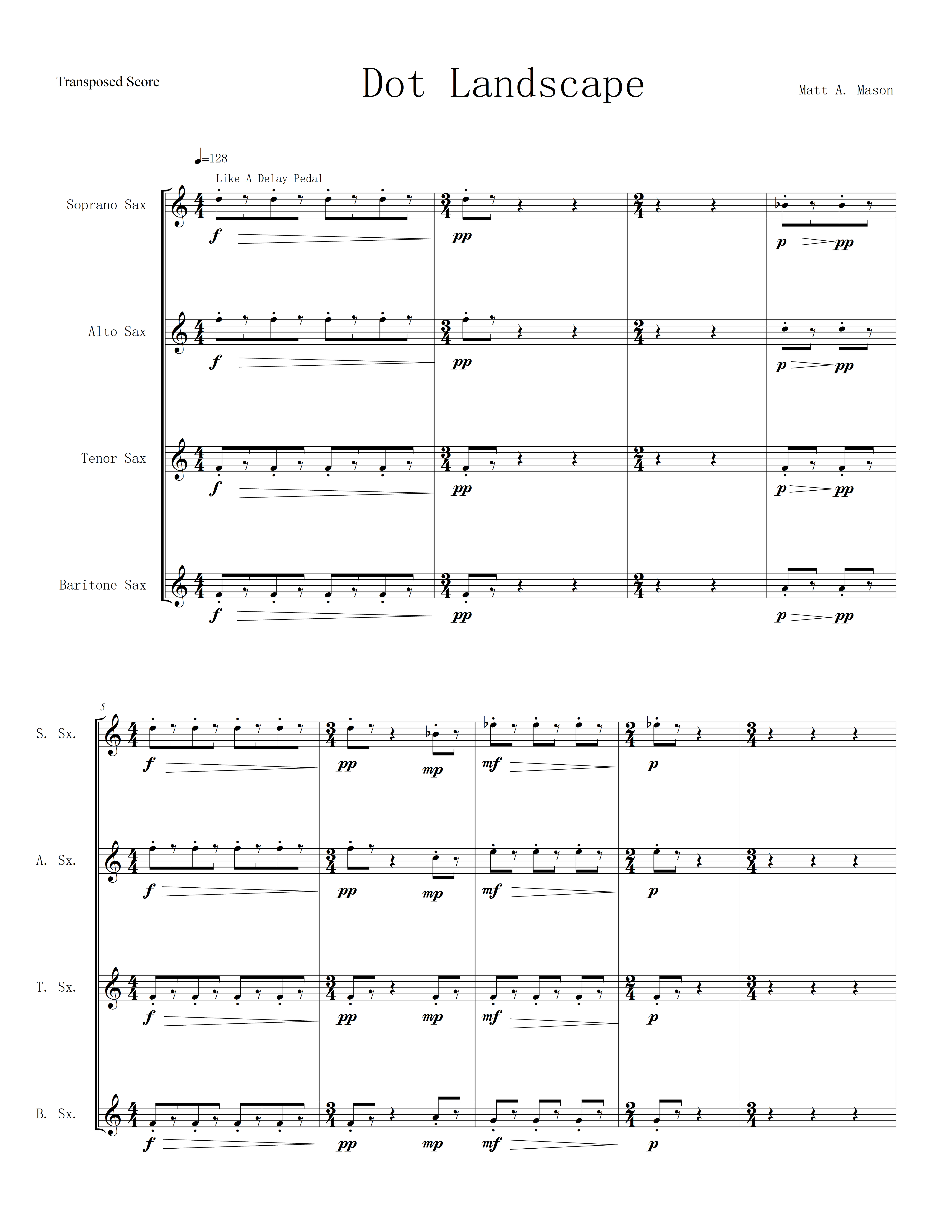 Dot Landscape | Saxophone Quartet