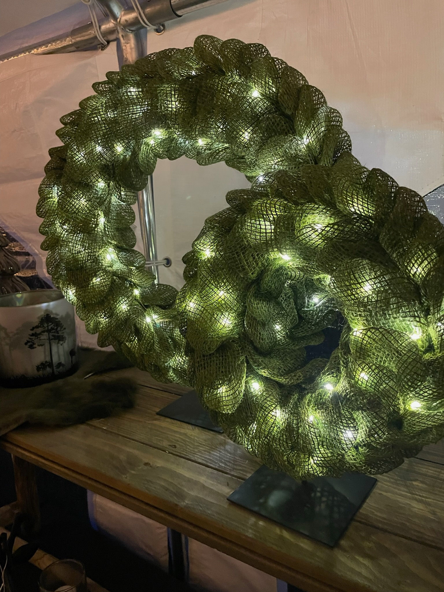 Jute Kerstkrans Green