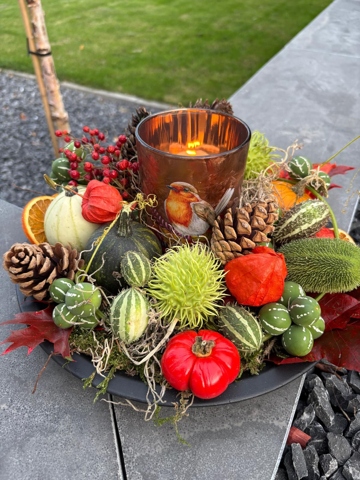 Herfststuk pompoenfeest