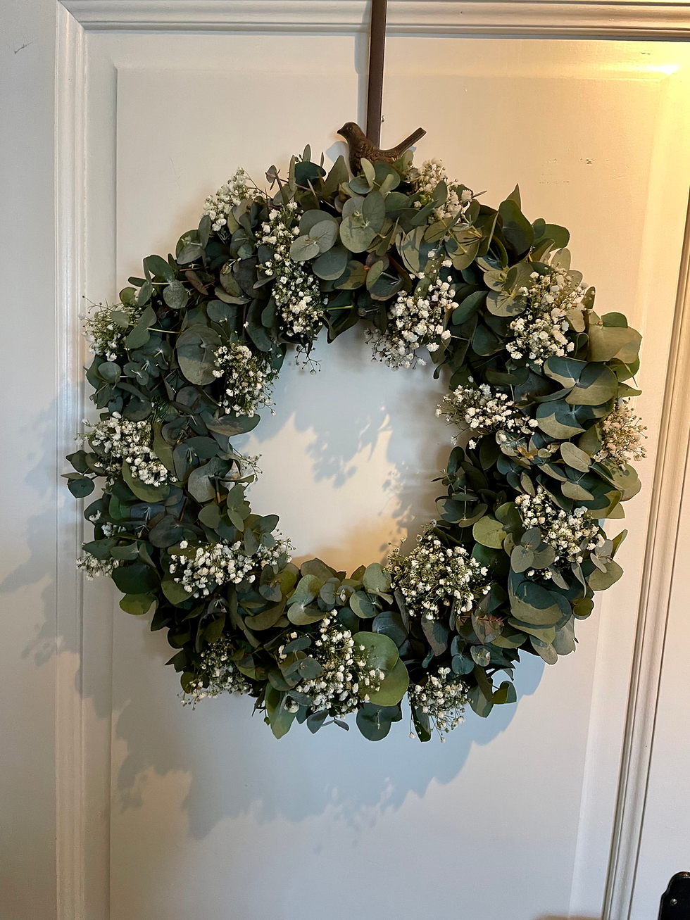 Krans Eucalyptus met witte gips