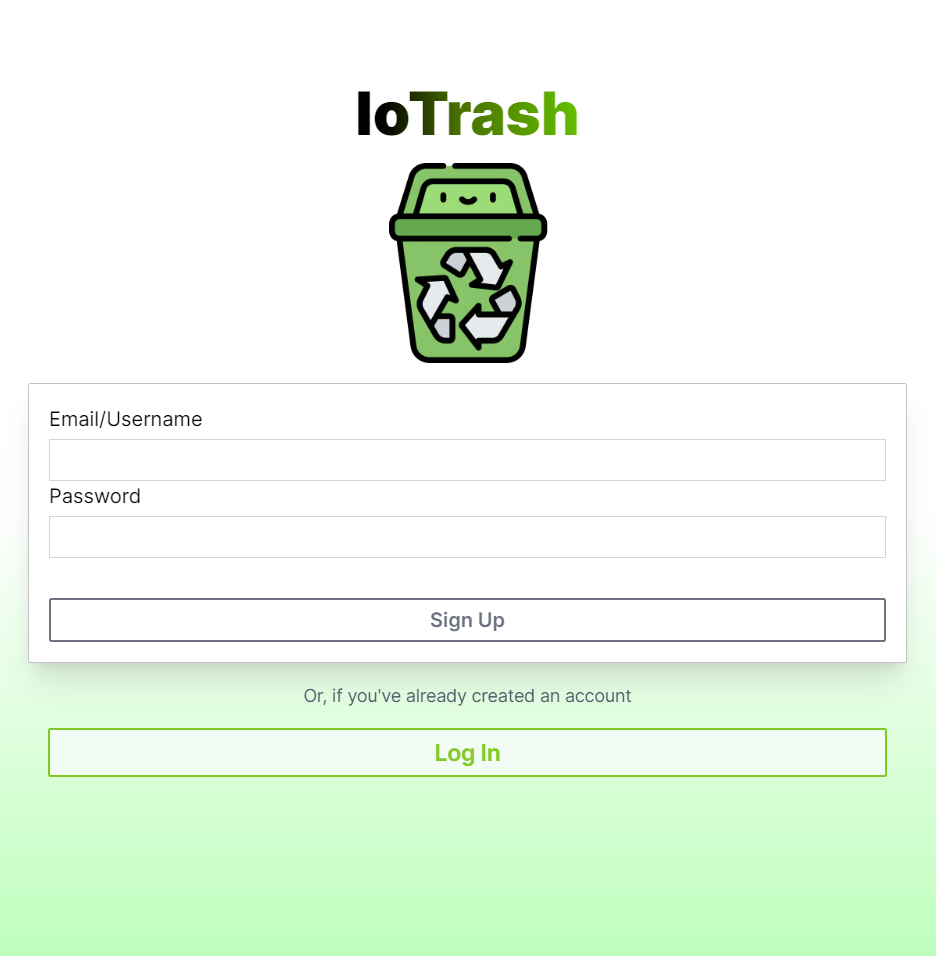 Website Sign in / Log in Page