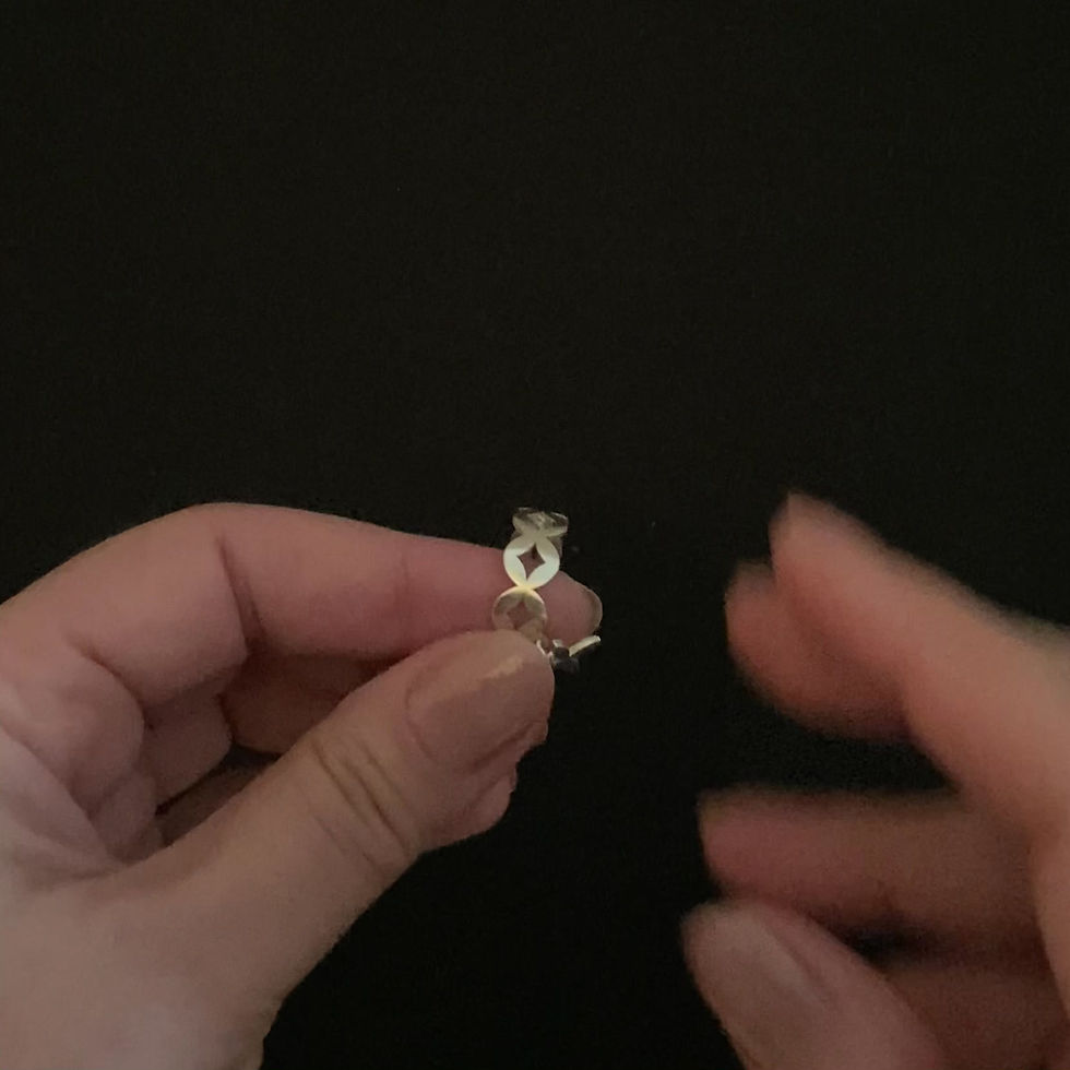 Miniatura: Anillo Muxarabi M con dije - cód. AMMCD