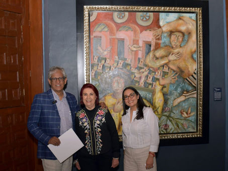 RECIBE BUAP DONACIÓN DE PINTURA DEL ARTISTA JOSÉ BAYRO
