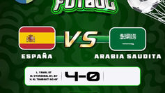 DESPERTÓ LA FURIA ROJA; ESPAÑA GOLEA A ARABIA SAUDITA. 
