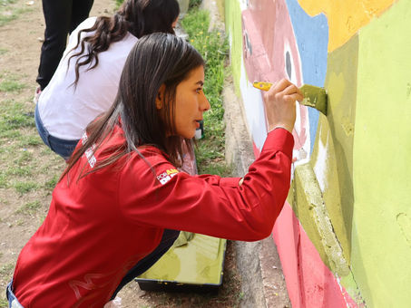 CON JORNADA DE "TEQUIOS Y MURALES MUNDIALISTAS", GOBIERNO ESTATAL PROMUEVE INTEGRACIÓN SOCIAL