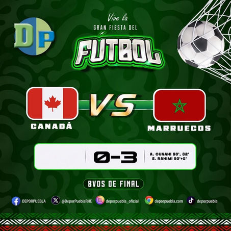CON TRES GOLES EN LA SEGUNDA PARTE, MARRUECOS PASÓ A CUARTOS DE FINAL SOBRE CANADÁ