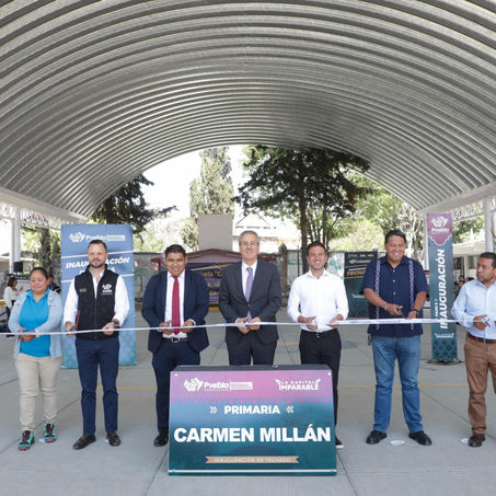 INAUGURA PEPE CHEDRAUI TECHADO ESCOLAR EN LA PRIMARIA CARMEN MILLÁN