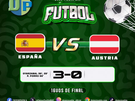 ESPAÑA IMPONE SU JERARQUÍA Y SUPERA A AUSTRIA.