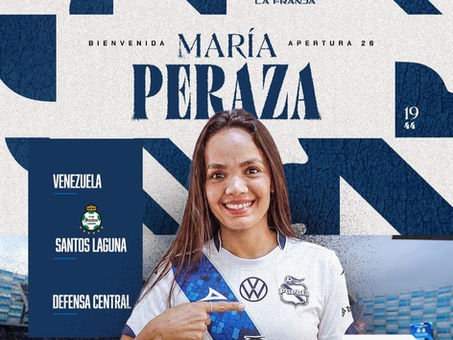 MARÍA PERAZA ES NUEVA DEFENSA CENTRAL DEL PUEBLA FEMENIL DE CARA AL APERTURA 2026