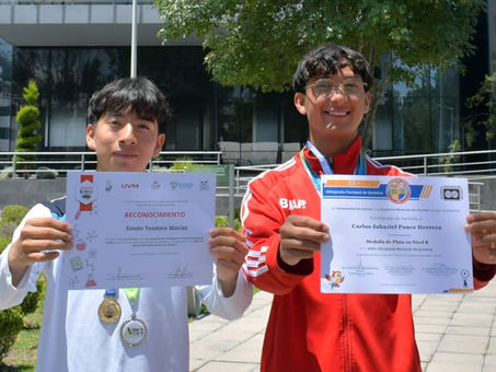 ESTUDIANTES BUAP GANAN MEDALLAS DE PLATA EN OLIMPIADA NACIONAL DE QUÍMICA