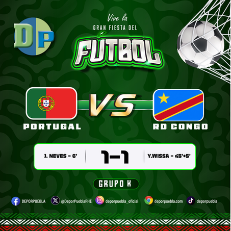 RD CONGO CONSIGUIÓ UN EMPATE HISTÓRICO EN CONTRA DE PORTUGAL