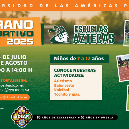 LA UDLAP INVITA A VIVIR UN VERANO ACTIVO, DIVERTIDO Y LLENO DE APRENDIZAJE EN SU CURSO DEPORTIVO
