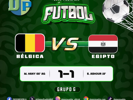 BELGICA Y EGIPTO REPARTEN PUNTOS EN SU DEBUT Y AÚN ASPIRAN A AVANZAR.