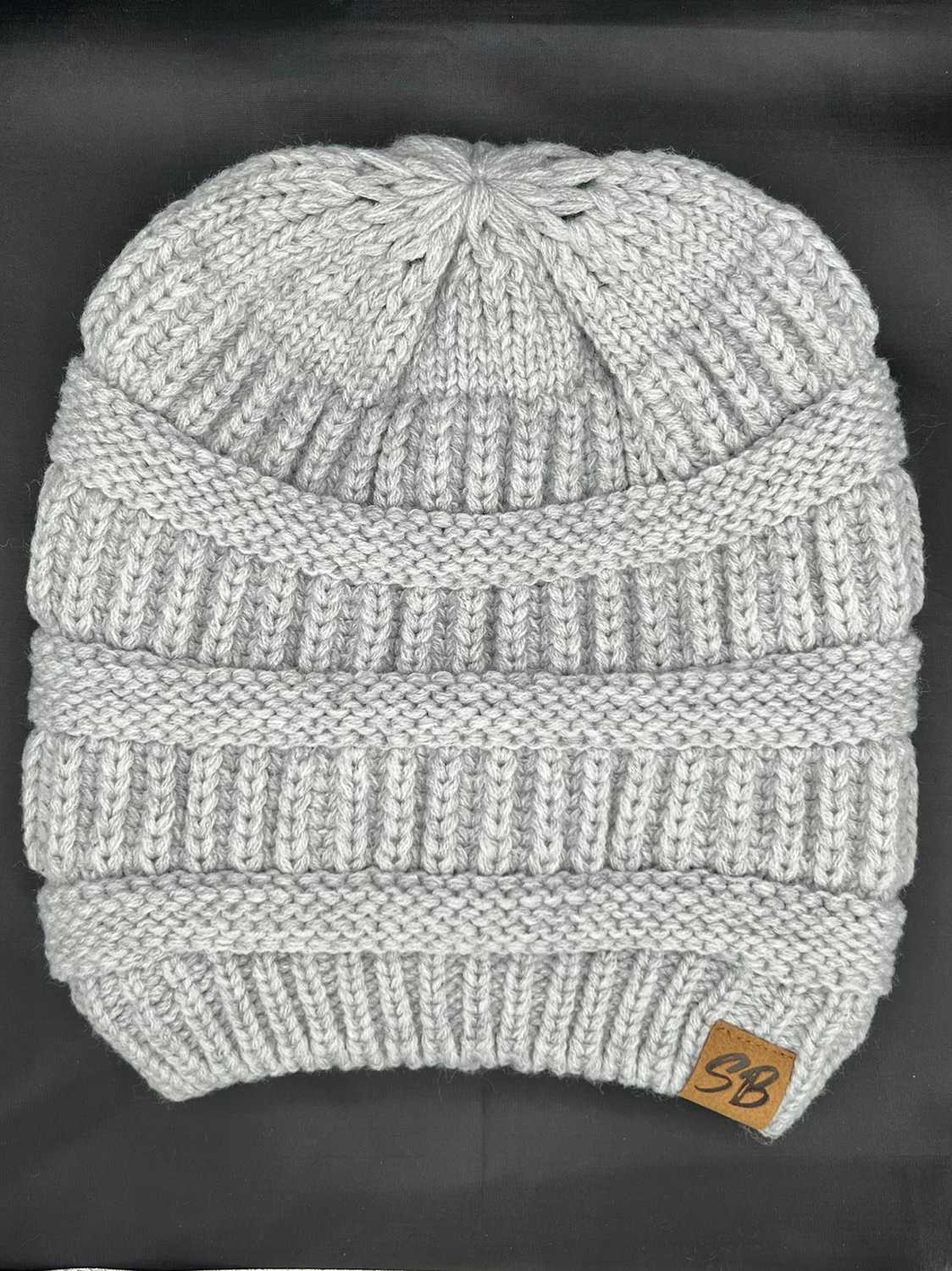 Light grey Silk lined beanie 