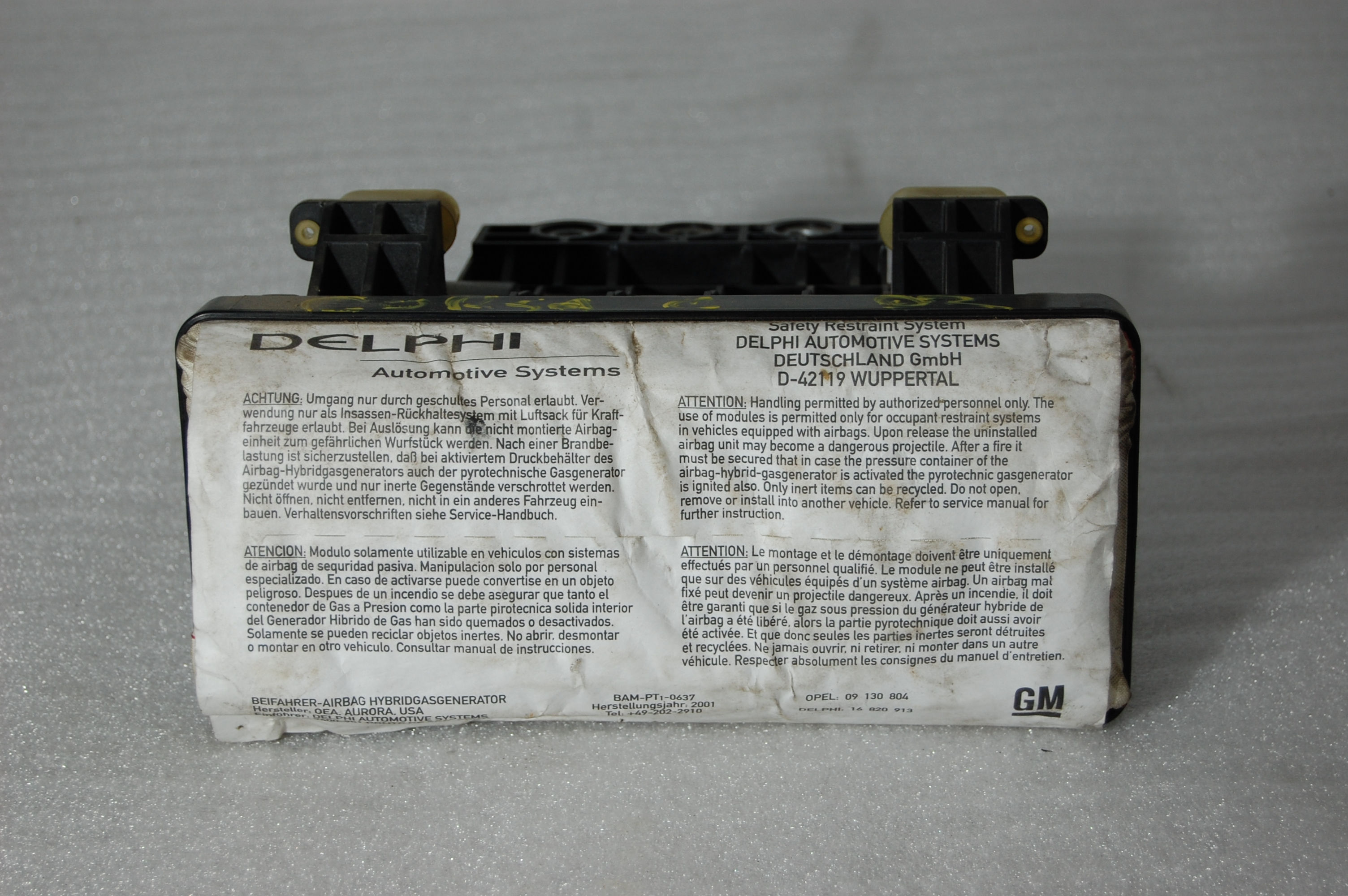 Airbag Delantero Derecho Opel Corsa C 1.2 2001