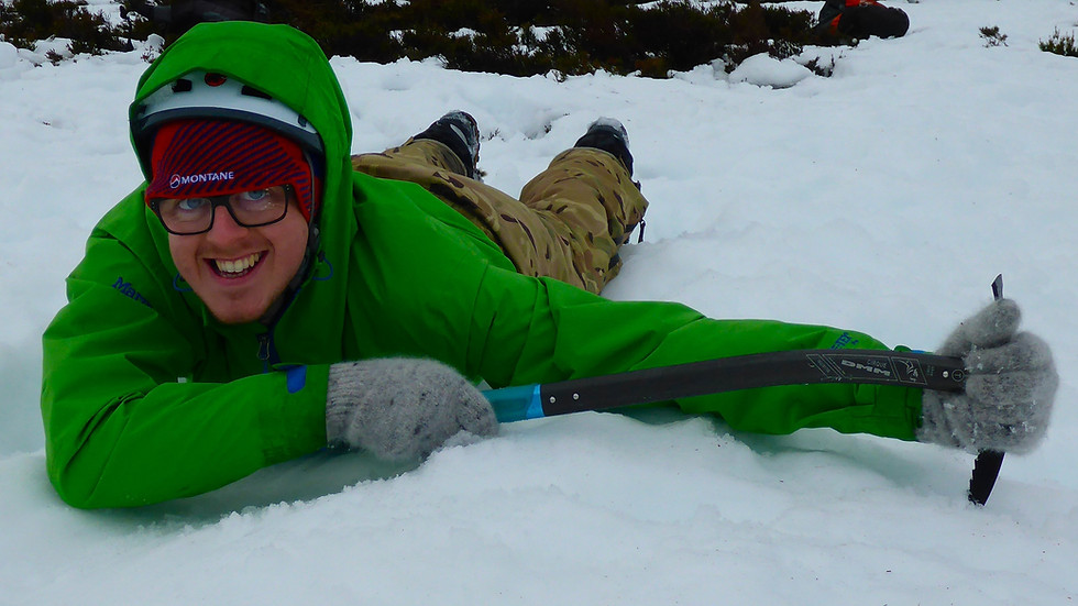 Cairngorm Winter Skills ice axe arrest