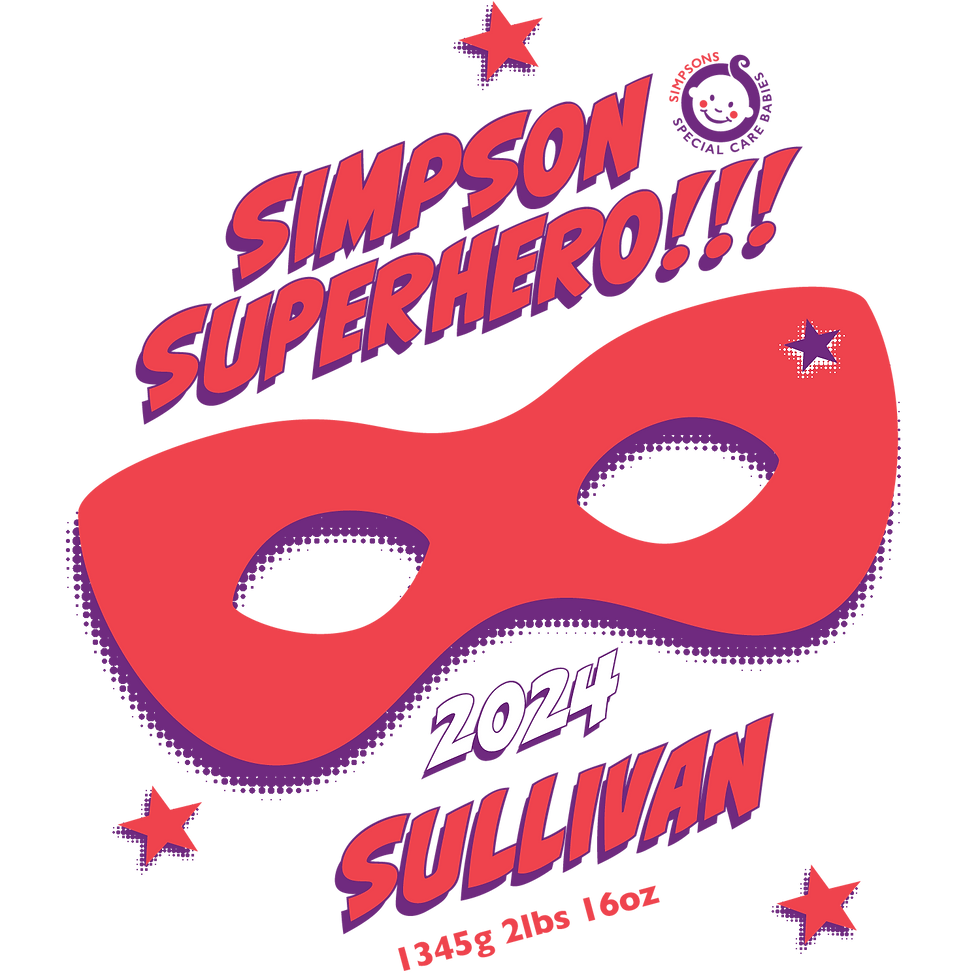 Thumbnail: Superhero Mask custom babygrow design, personalised name date