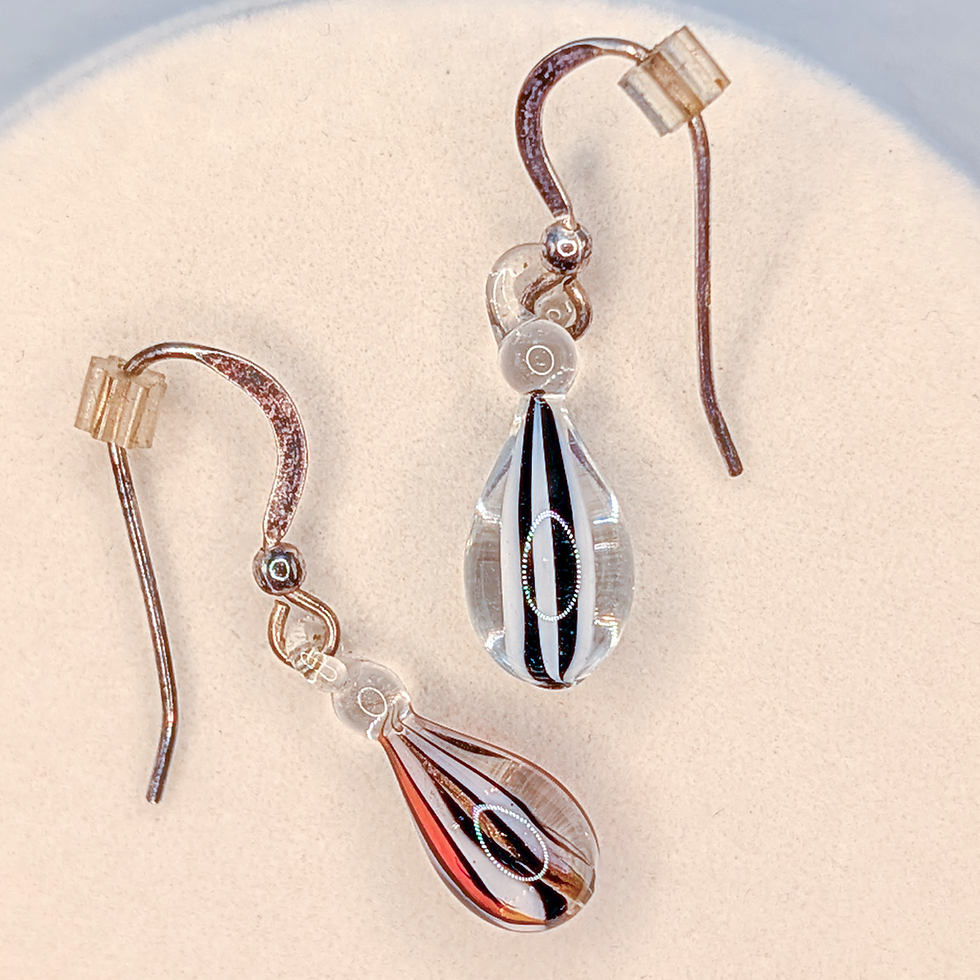 Glass Teardrop Earrings