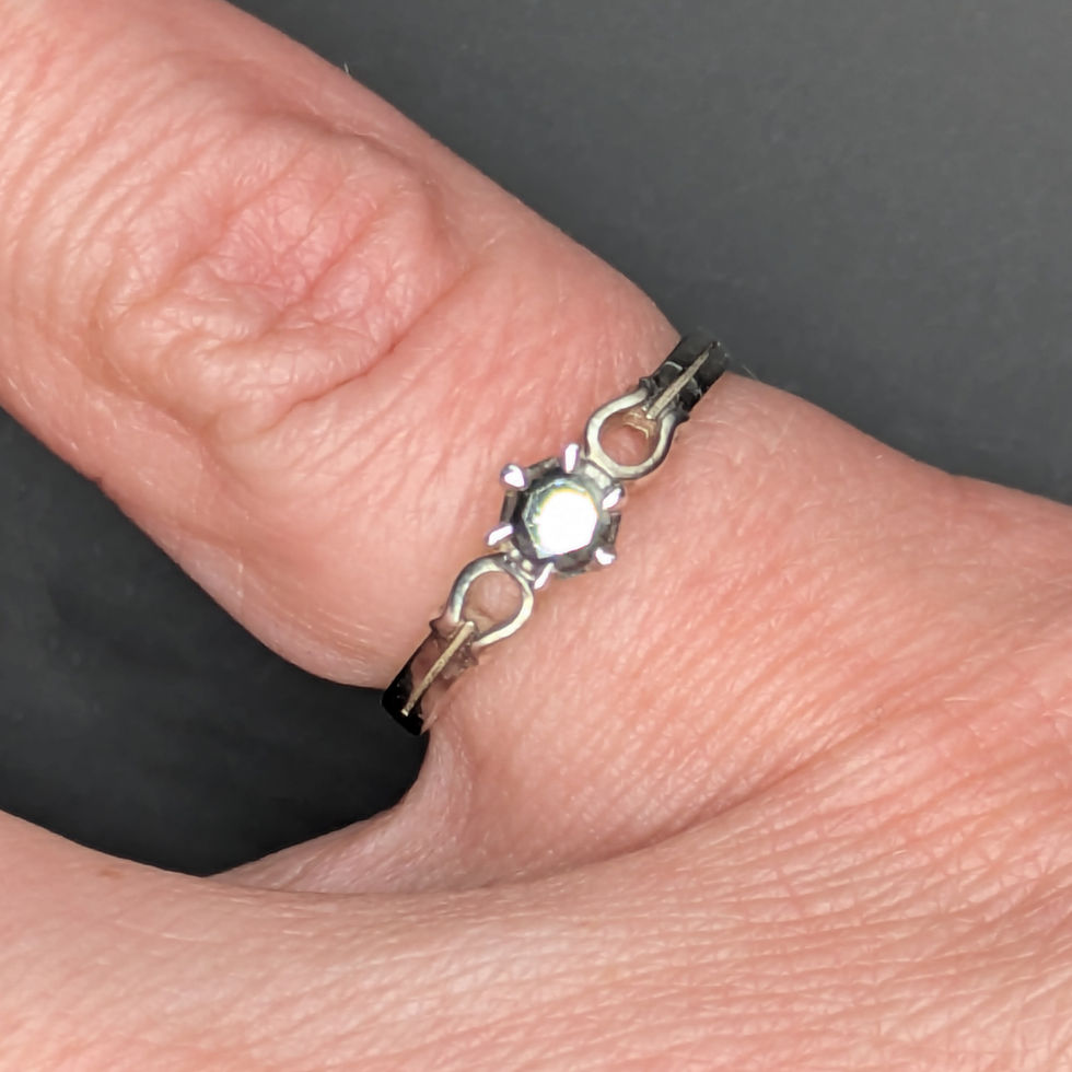 Raw Cast Petite Black Ring