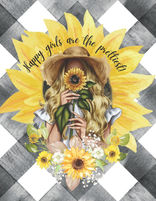 Happy Girls Are The Prettiest: Sunflower Theme Journal/Writing Notebook for Women & Girls.jpg