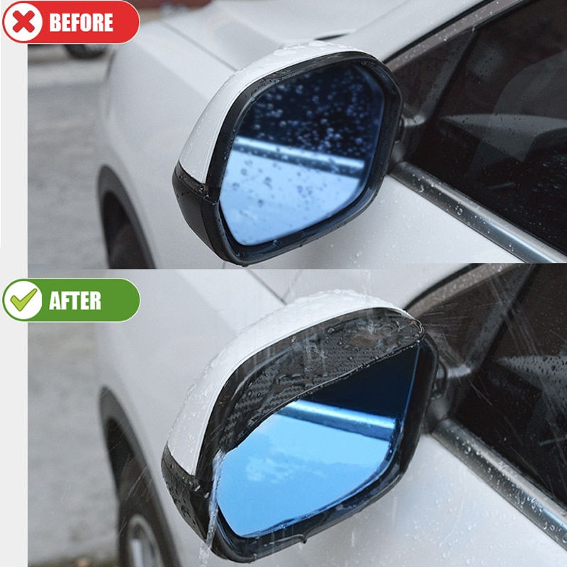 Thumbnail: Car Side View Mirror Eyebrow Carbon Fiber Rain Shade Cover 2/4pcs